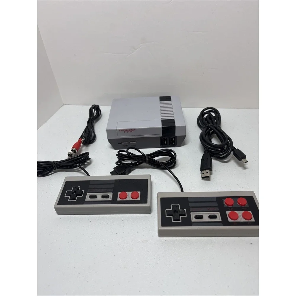 Mini Entertainment Sys Classic Games 2 Controllers Cords Tested EUC